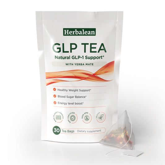 GLP Tea in white packaging